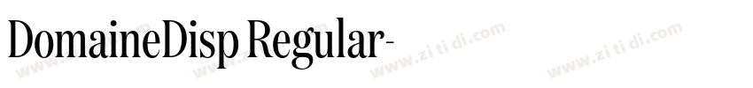DomaineDisp Regular字体转换